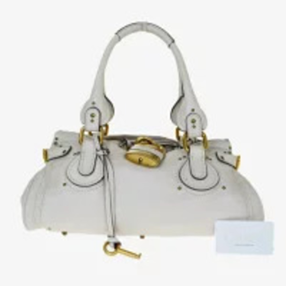 Chloe Paddington shoulder bag Handbag Ivory White leather padlock